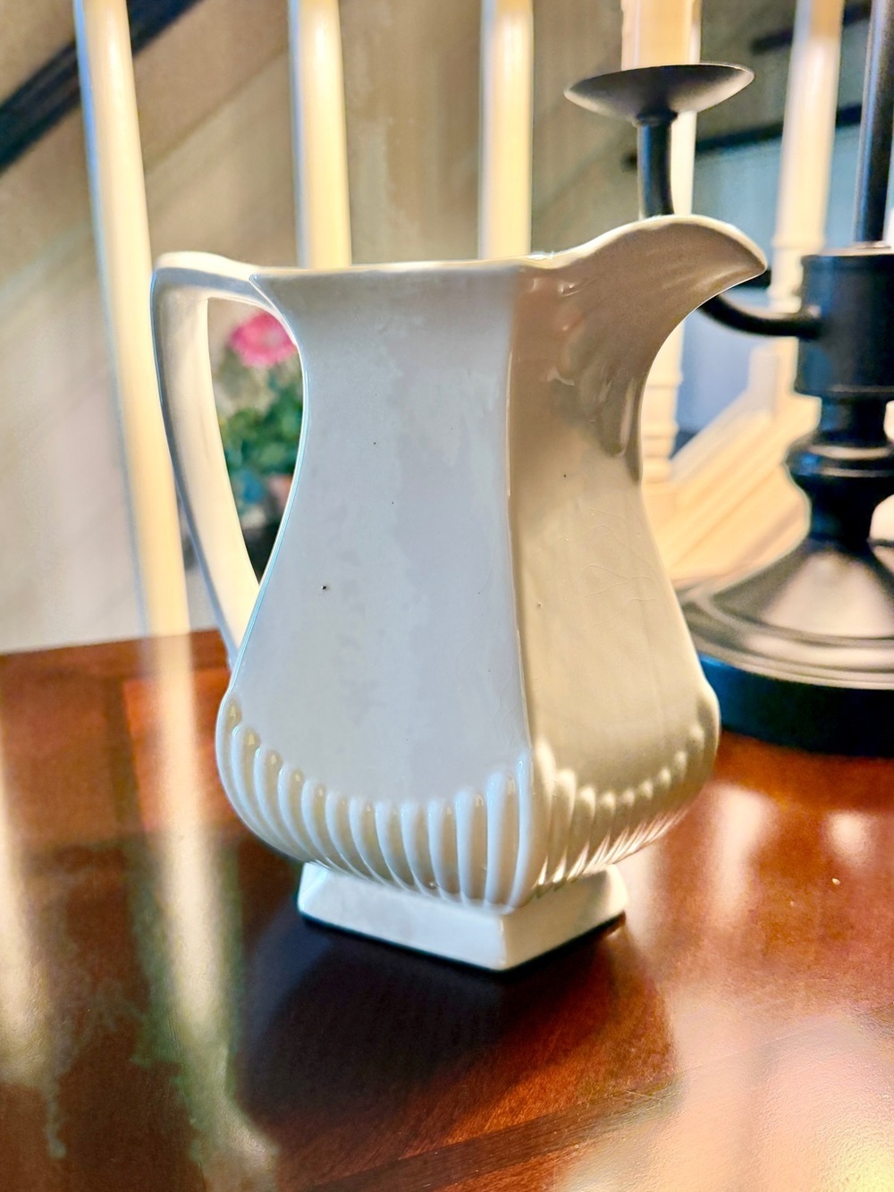 WM ADAMS & SONS, REAL ENGLISH IRONSTONE PITCHER, MADE IN ENGLAND
